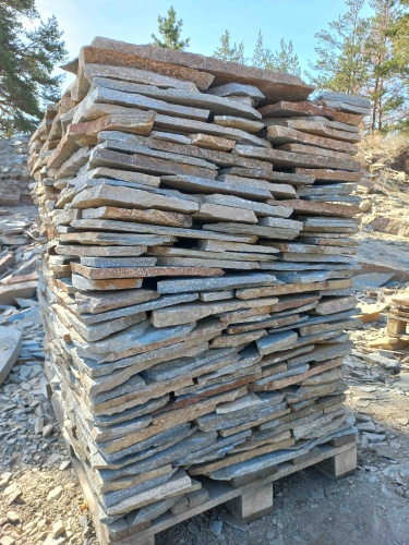 Плитняк златолит серебристый для цоколя, отмостки купить в Республике Якутия