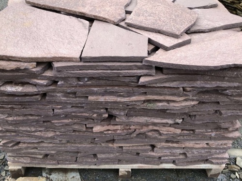 Плитняк лемезит бордовый для облицовки цоколя 20-25 мм  купить в Республике Якутия